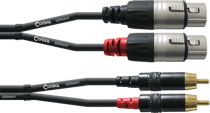 CÂBLES AUDIO / INTRO RCA - 2 RCA/2 XLR FEMELLES - 3M