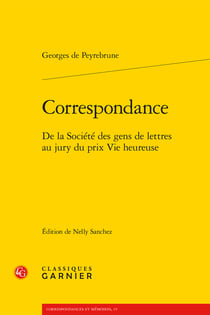 Correspondance - de la Société des gens de lettres au jury du prix Vie heureuse