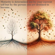 Maturity is not based on who you are. It's based on who you will be - Growing up Series