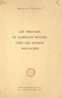 Les ordalies et sacrifices rituels chez les anciens Malgaches