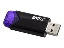 EMTEC B110 Click Easy 3.2 - Clé USB - 128 Go - USB 3.2 Gen 1 - noir, violet