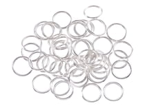 50 jonctions anneau double de 10 mm - Argent - Créalia