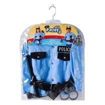 Kit Role Play Police Top + Chapeau + Ceinture + Menottes + Clés + Talkie Walkie 5-8 ans