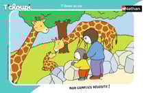 Puzzle cadre 15 pièces - T'choupi au zoo