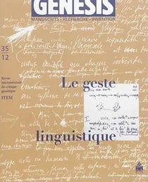 Genesis n.35 : Le geste linguistique