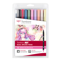 Lot de 10 feutres pinceau ABT à double pointe - Tombow - 10C-MANGA2 - Manga Shojo