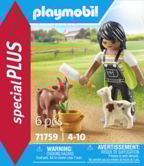 PLAYMOBIL - Fermière avec chèvre et chevreau - 71759 - Special plus