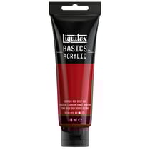 Tube 118 ml de peinture acrylique Liquitex - Basics - rouge cadmium foncé