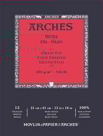 Arches Huile - 31 x 41 cm- Grain fin - 12 feuilles
