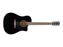 Fender Classic Design CD-60SCE - Guitare - acoustique-électrique - creux - dreadnought à pan coupé - dessus : épicéa massif - arrière : acajou laminé - noir