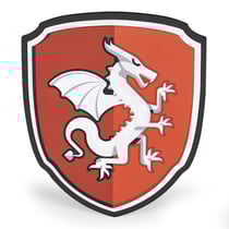 Bouclier Chevalier Dragon en mousse