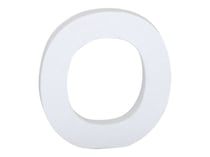 Lettre O majuscule - carton blanc - 12 cm