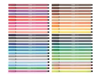 Zébrui turquoise de 20 feutres de dessin pointe moyenne - STABILO - Couleurs assorties - Pen 68