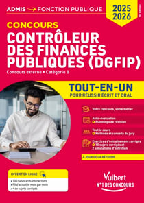 Concours Contrôleur des Finances publiques (DGFIP) - Catégorie B - Tout-en-un - Concours externe 2025-2026 20 tutos offerts