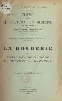 La bouderie - Essai psychologique et psychopathologique