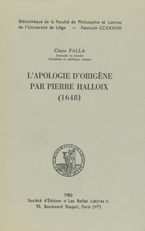 L’apologie d’Origène par Pierre Halloix (1648)