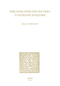 Bibliographie des œuvres d’EstiennePasquier