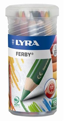 18 crayons de couleur