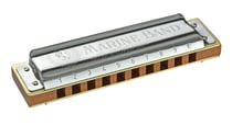 HOHNER Marine Band 1896 - Harmonica diatonique - E clé - 10 trous - bois de poirier - laqué - avec boîtier
