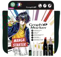 Set de 16 feutres Manga et trousse - Graph'it