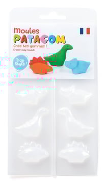 Moule motifs dinosaures Graine Creative - Patagom - 3 pièces