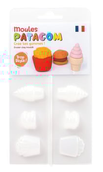 Moule motifs junk food - Patagom - 3 pièces