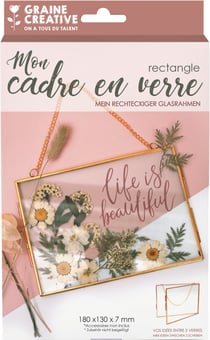 Cadre en verre rectangle à suspendre - 18x13x7 cm