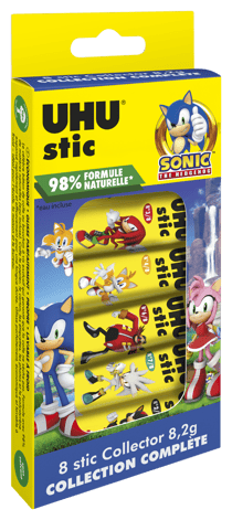 Lot de 8 colles UHU - Bâtons - Sonic
