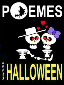 Poèmes d'Halloween - Pour enfants. Vampires, sorcières et fantômes sont au rendez-vous dans ce petit livre de poésie sur le thème d'Halloween. En compagnie de crapauds et autres squelettes. Avec l'idée de mourir de rire, pas de peur.