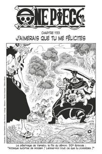 One Piece édition originale - Chapitre 1133 - J'aimerais que tu me félicites