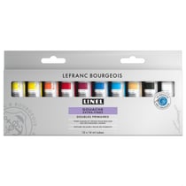 Set de 10 tubes de 14 ml de gouache extra fine Lefranc Bourgeois - Linel - couleurs primaires