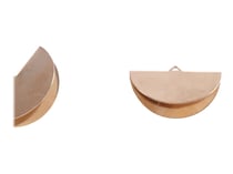 2 embouts demi-lune de 30 mm - Or - Créalia