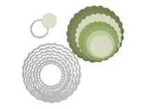 Lot de 8 matrices de découpe Framelits Sizzix - Cercles ondulés