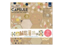 36 feuilles scrapbooking - Geometric Kraft - 15 x 15 cm