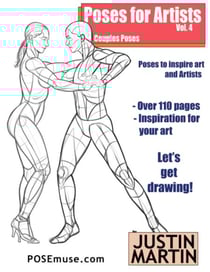 Poses for Artists Volume 4 - Couples Poses - Pose Reference Book Series, #4