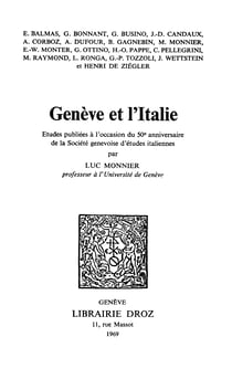 Genève et l'Italie