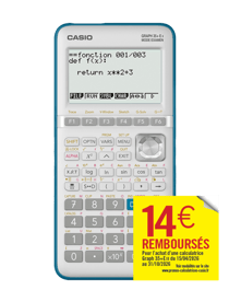 Calculatrice graphique Casio - Lycée - Graph 35+ E II - Gris