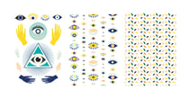 3 transferts pour pâte polymère Evil Eye