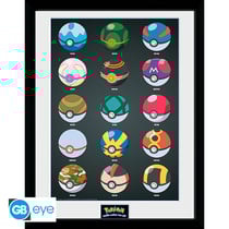 Cadre imprimé - Pokeballs