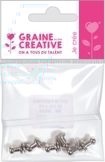 Sachet de 6 boutons de col à vis - Graine Créative
