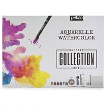 Coffret de 12 1/2 godets - Peinture aquarelle Pébéo Aquarelle fine -Couleurs assorties - Fine
