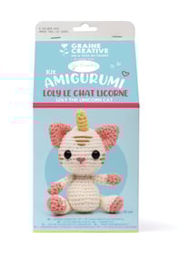 Kit crochet - chat licorne