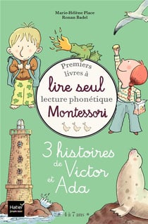 Coffret premiers livres à lire seul - 3 histoires de Victor et Ada - niveau 3 + pédagogie Montessori