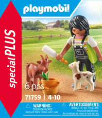 PLAYMOBIL - Fermière avec chèvre et chevreau - 71759 - Special plus