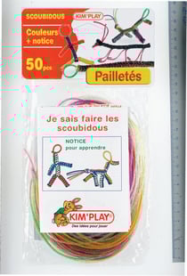 50 Scoubidous à paillettes