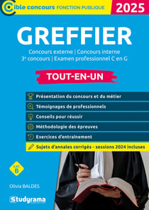 Greffier - Tout-en-un - Catégorie B - Concours 2026-2027