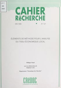 Éléments de méthode pour l'analyse du tissu économique local