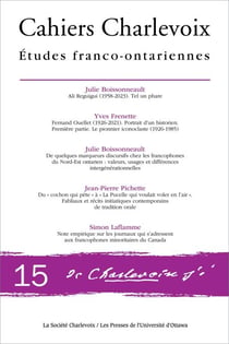 Cahiers Charlevoix 15 - Études franco-ontariennes