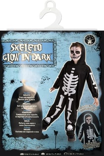 Déguisement pour enfant - Squelette phosphorescent - Taille L