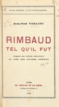 Rimbaud tel qu'il fut - D'après des faits inconnus et avec des lettres inédites